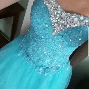 Corset Teal party dress